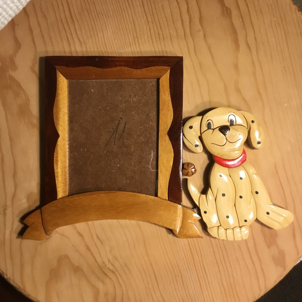 Handmade Dalmatian Puppy Dog Photo Picture Frame